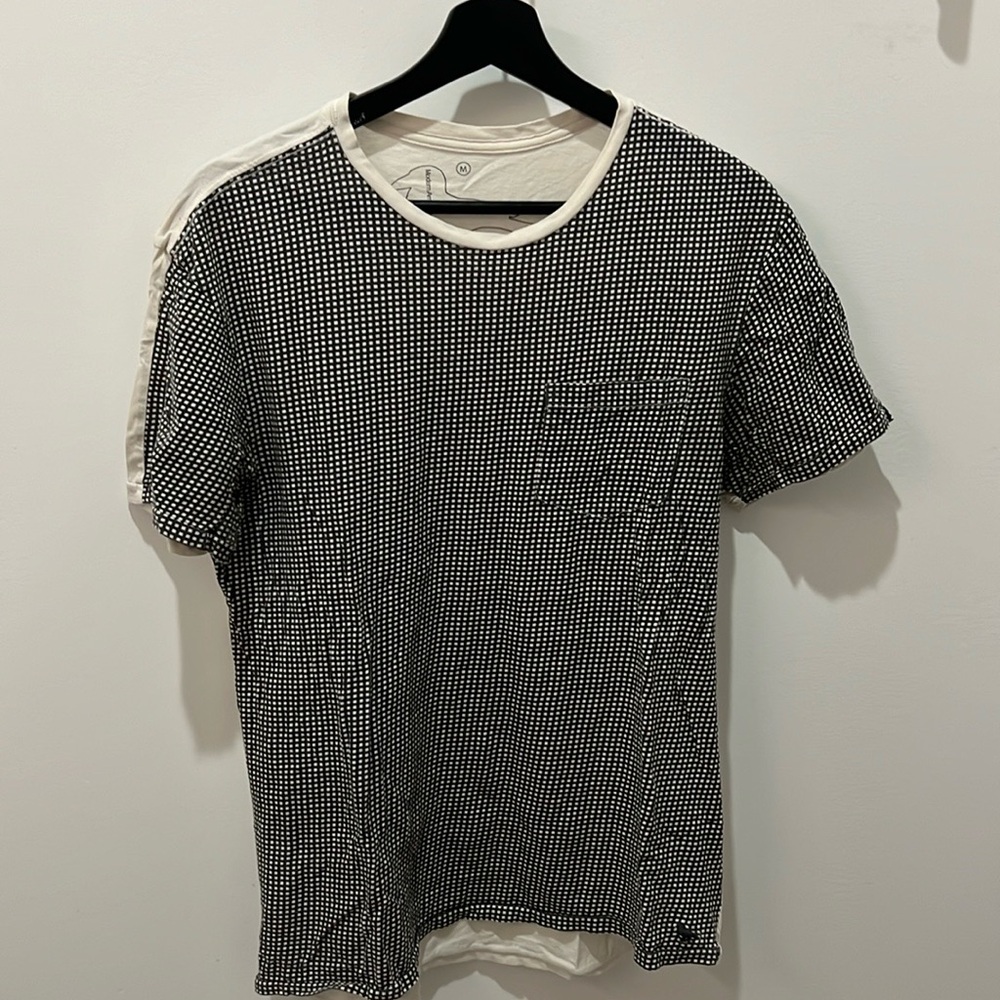 PacSun Black and White Checkered Tee